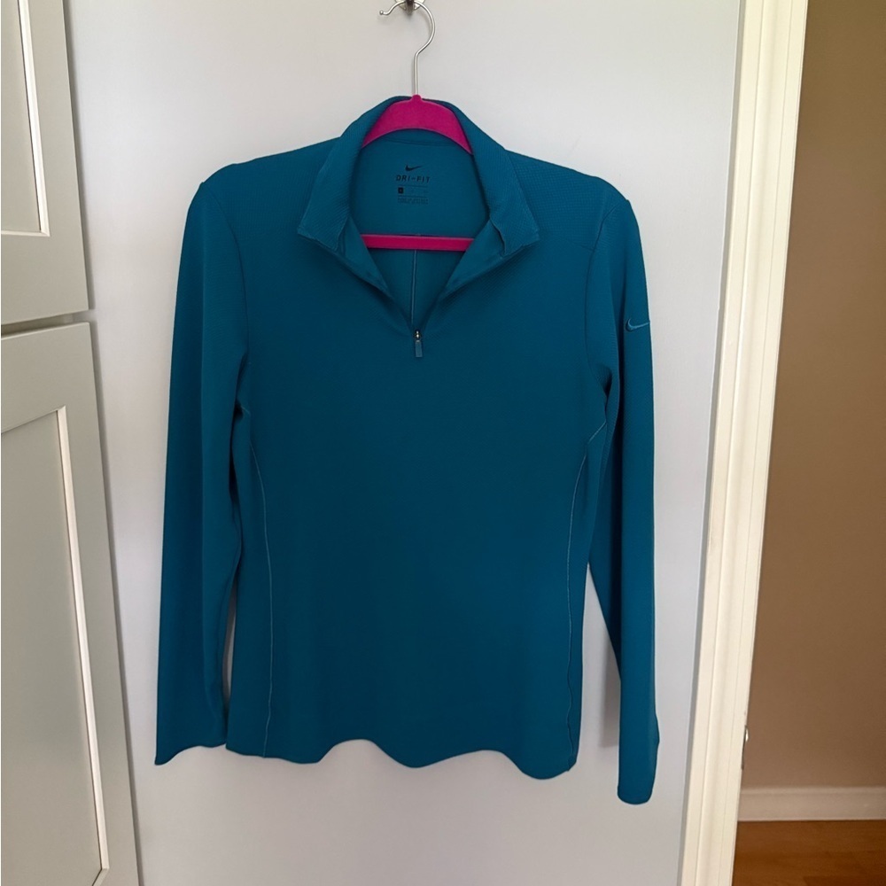 Nike Women's Teal Long Sleeve Sweatshirt - Picture 1 of 4